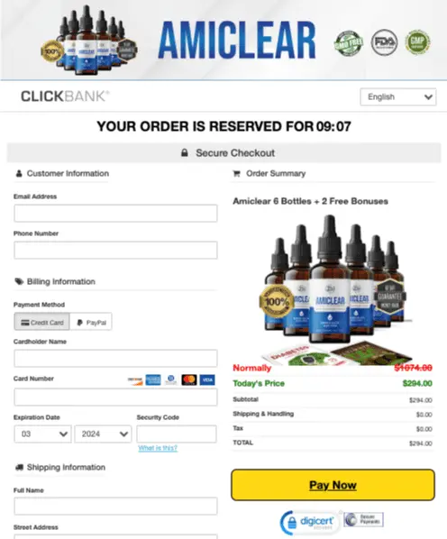 amiclear for blood sugar